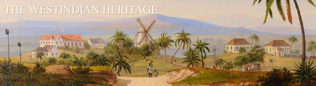 The Westindian Heritage - painting with windmill and palms