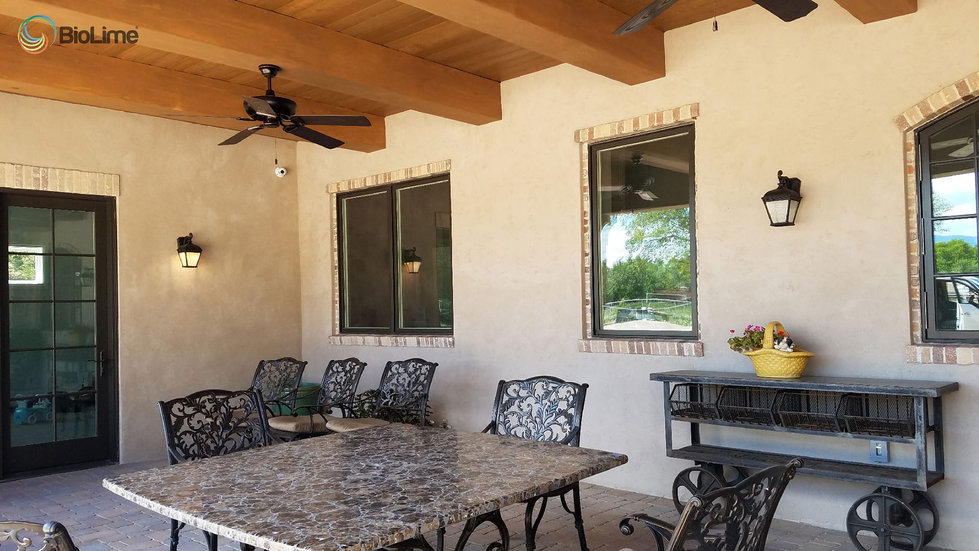 BioLime Finish Lime Plaster house in New Mexico